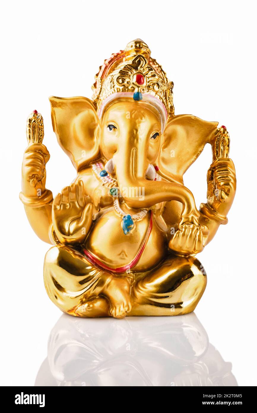 Ganesha statue on white Stock Photo Alamy