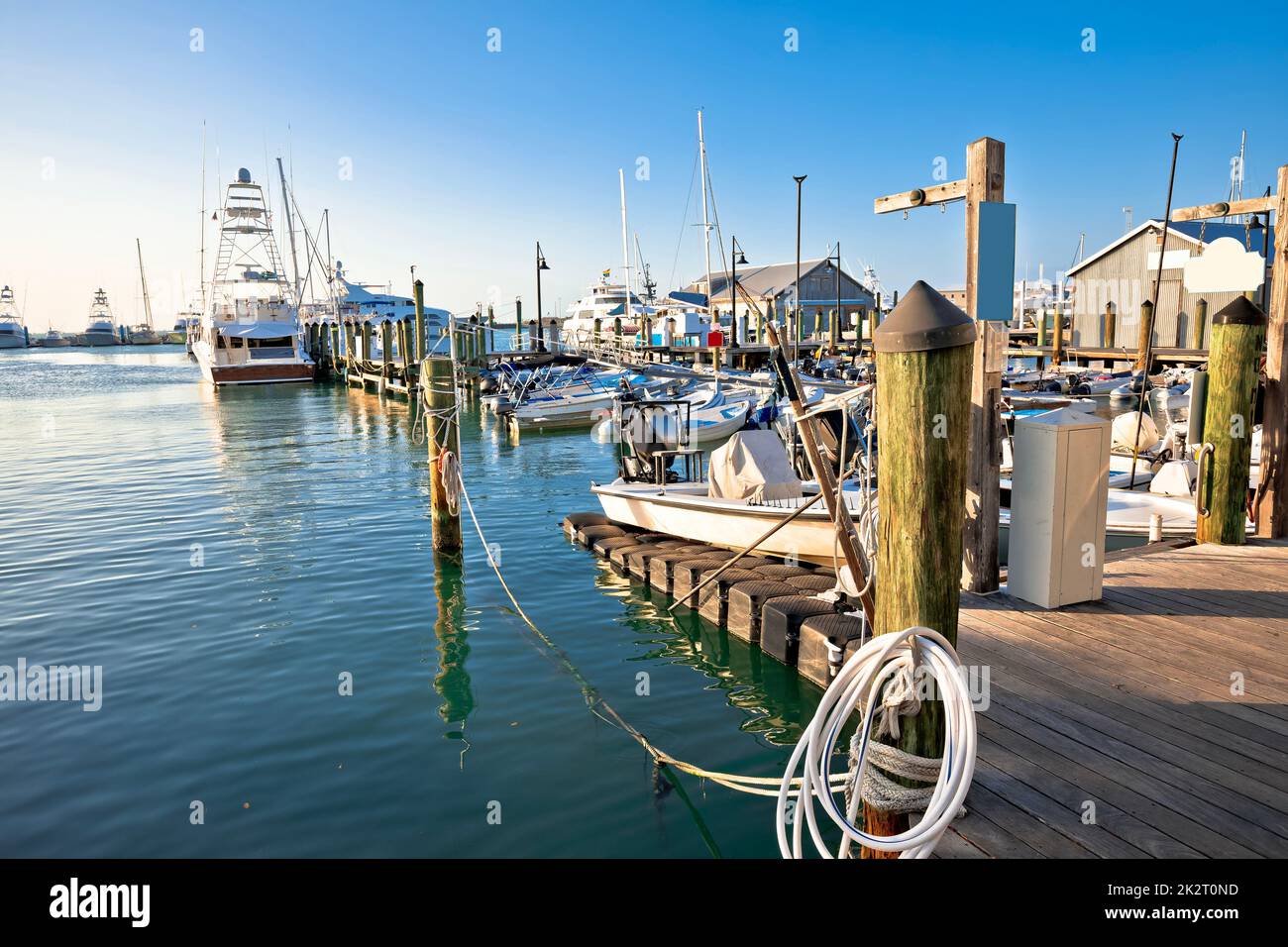 Harbor and waterfront walkway in Key West Stock Photo - Alamy