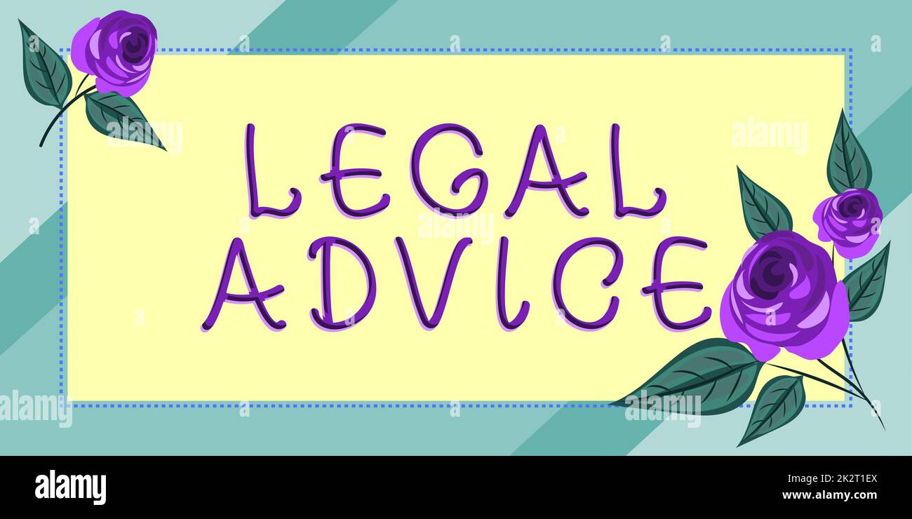 Inspiration showing sign Legal Advice. Concept meaning Lawyer opinion