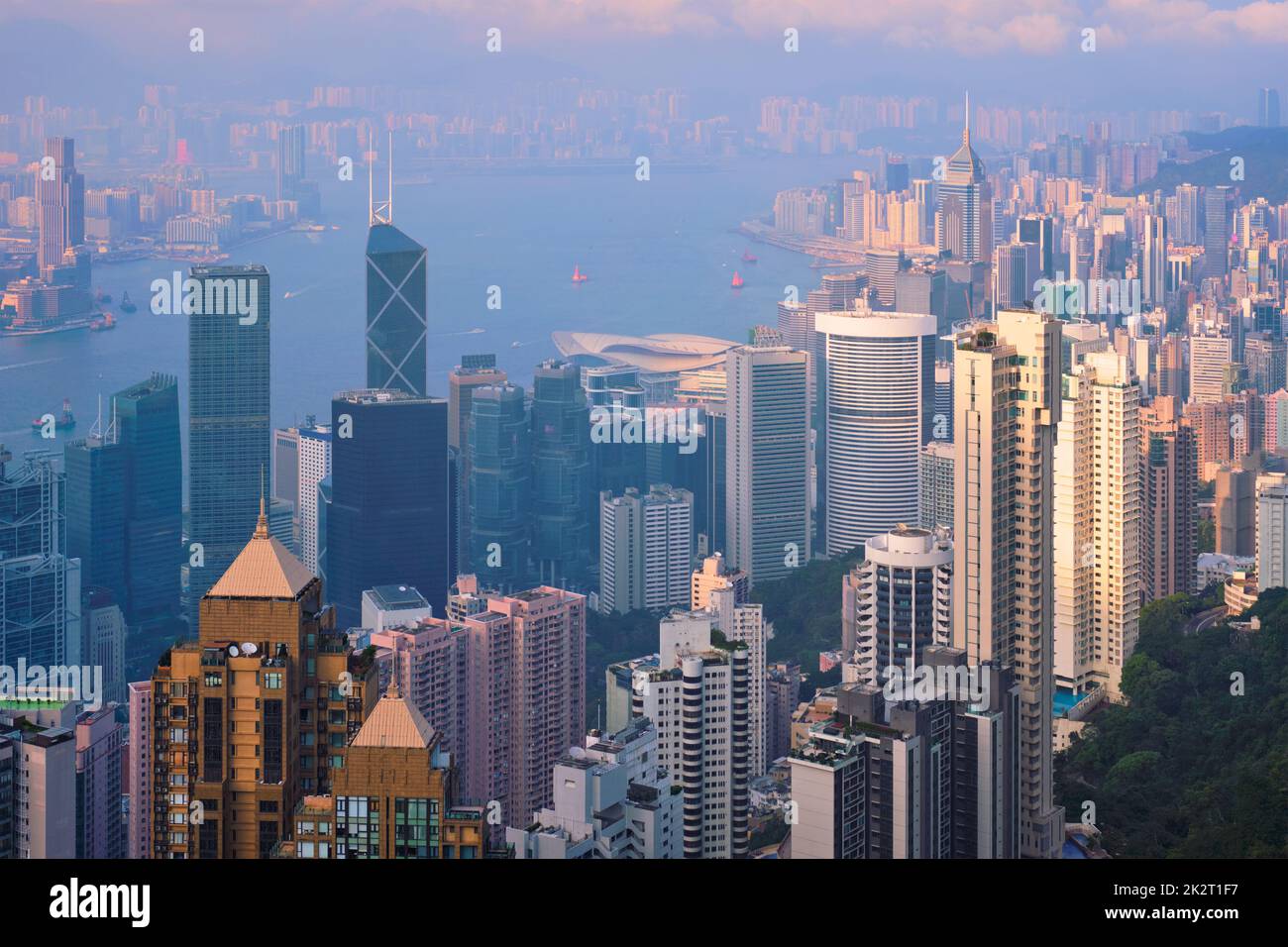 Hong Kong skyscrapers skyline cityscape view Stock Photo - Alamy