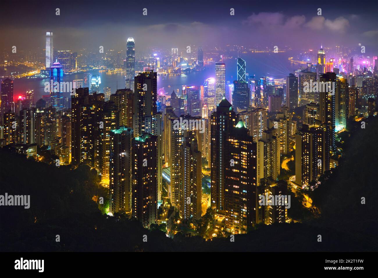 Hong Kong skyscrapers skyline cityscape view Stock Photo - Alamy
