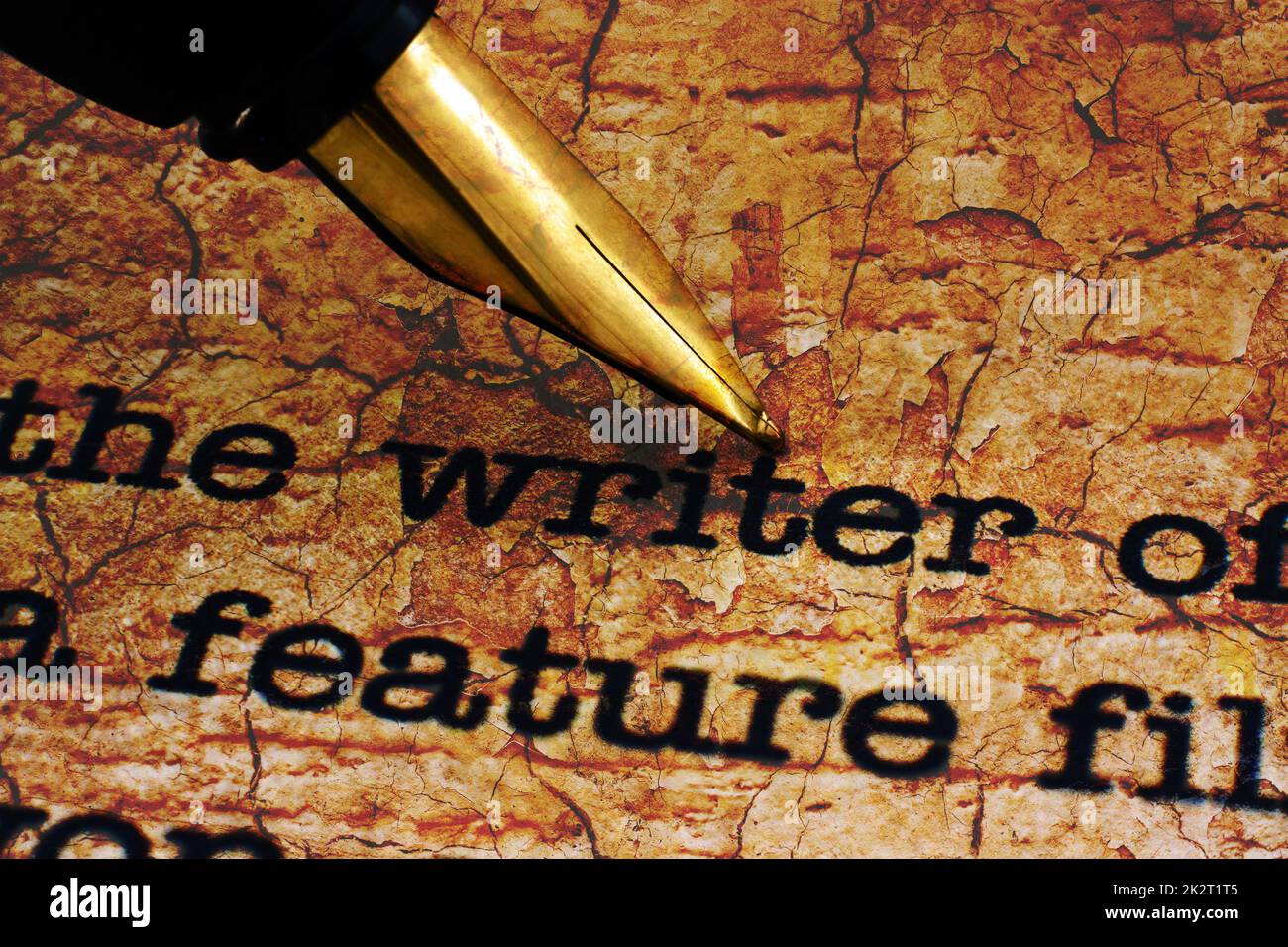 Fountain pen on writer Stock Photo