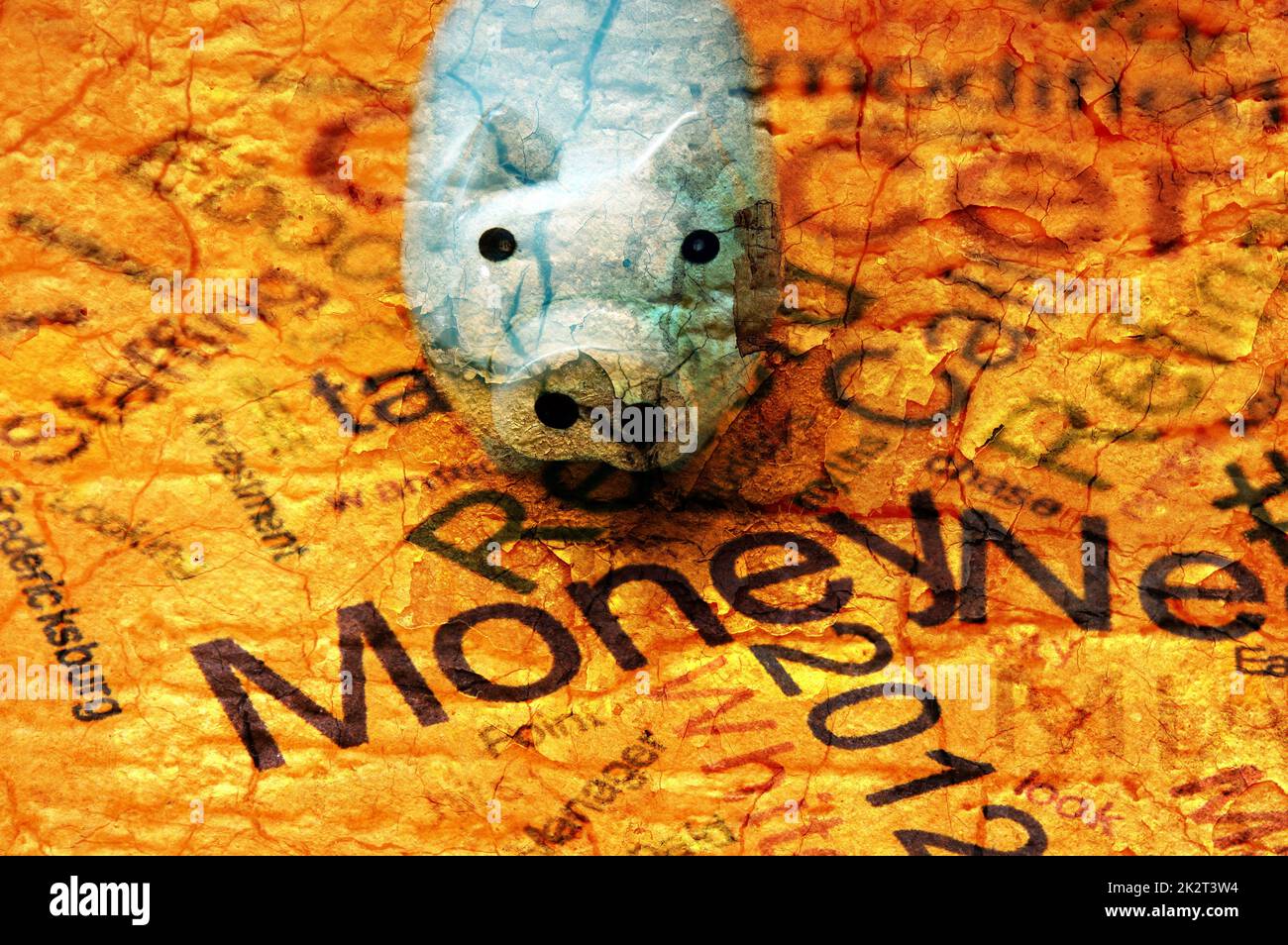 Piggy bank and money concept Stock Photo