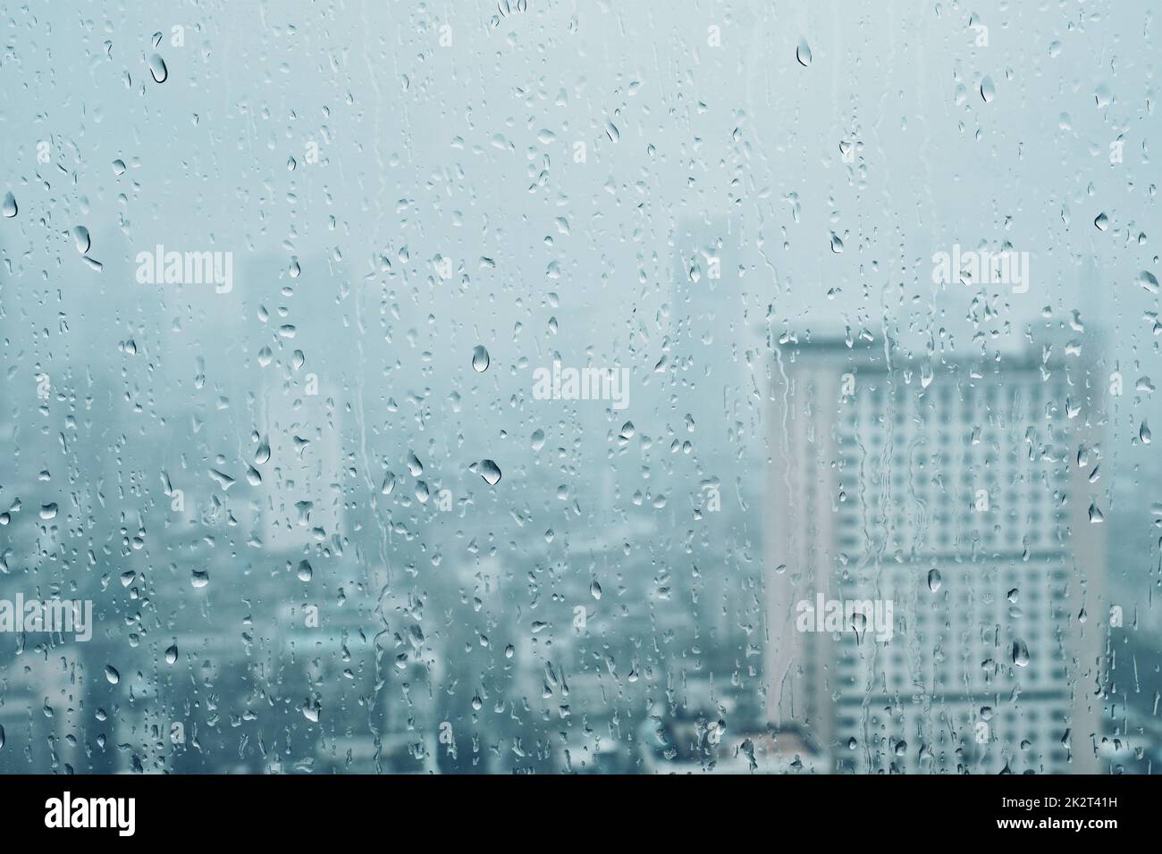 Rain drops on window Stock Photo