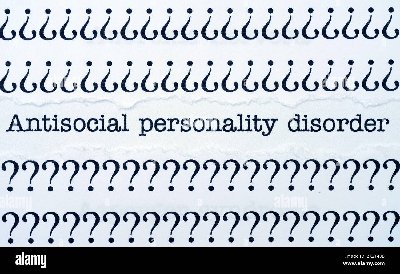 Antisocial pesonality disorder Stock Photo