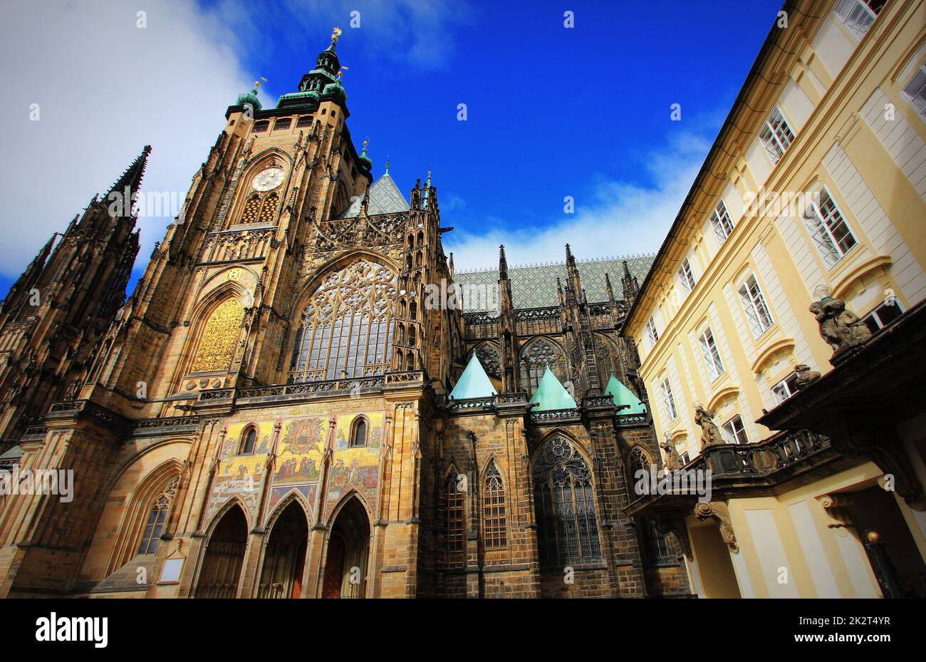 St. Vitus Cathedral in Prague Castle complex in Prague, Czech Republic Stock Photo