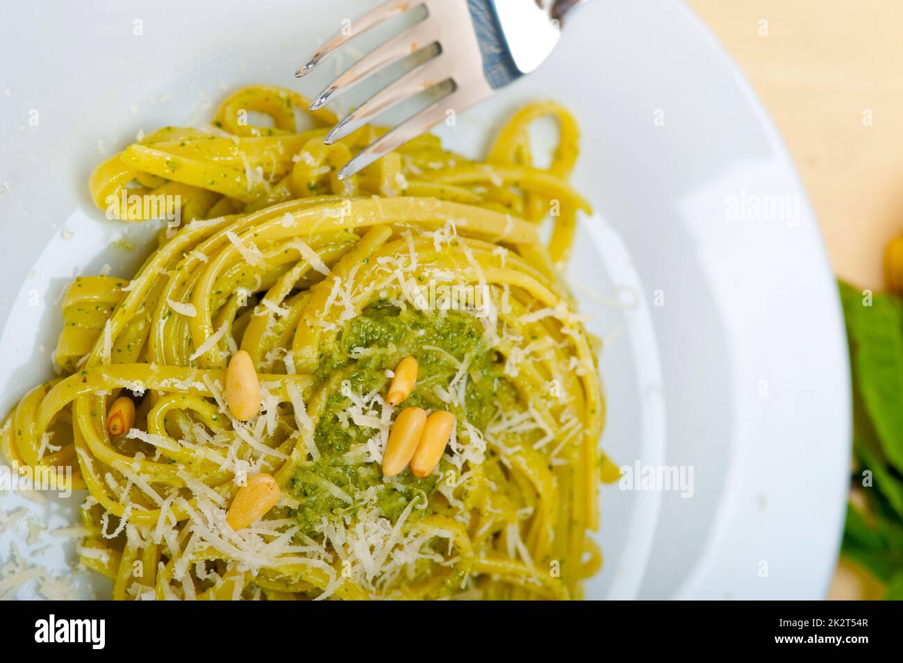 Italian traditional basil pesto pasta ingredients Stock Photo Alamy