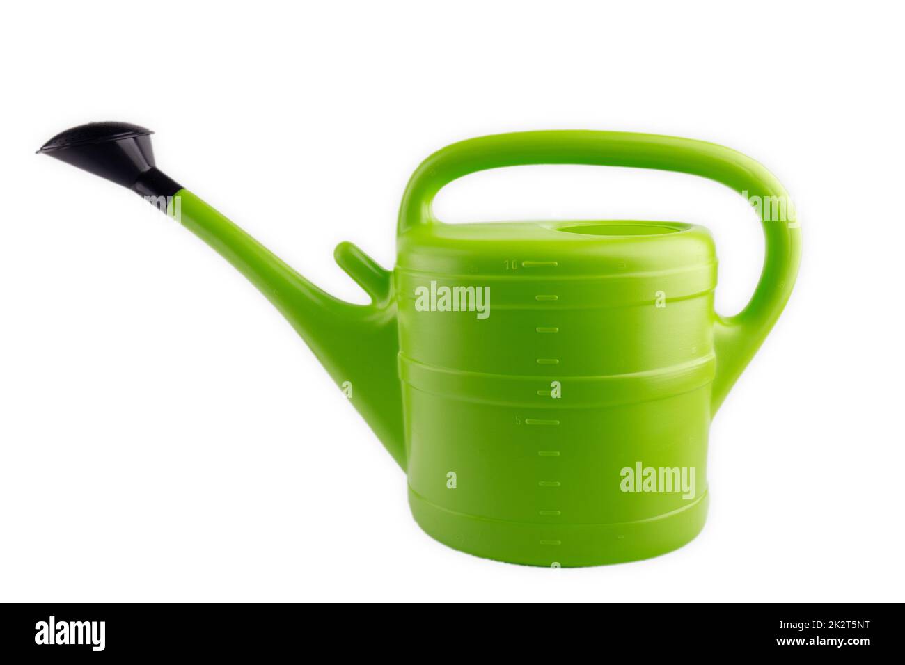 Green Watering can isolated over white background Stock Photo