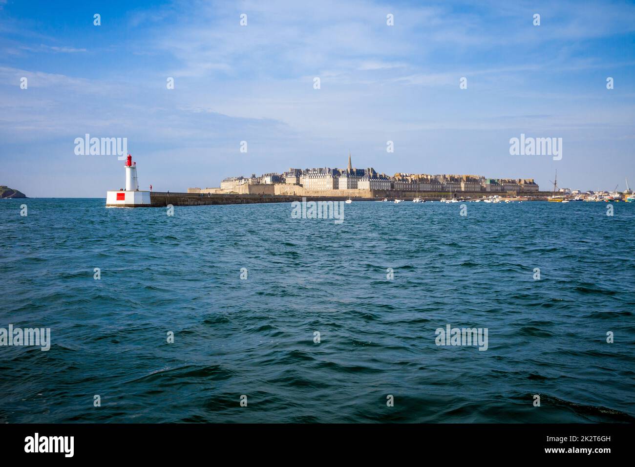 Saint-Malo city view from the sea, Brittany, France Stock Photo