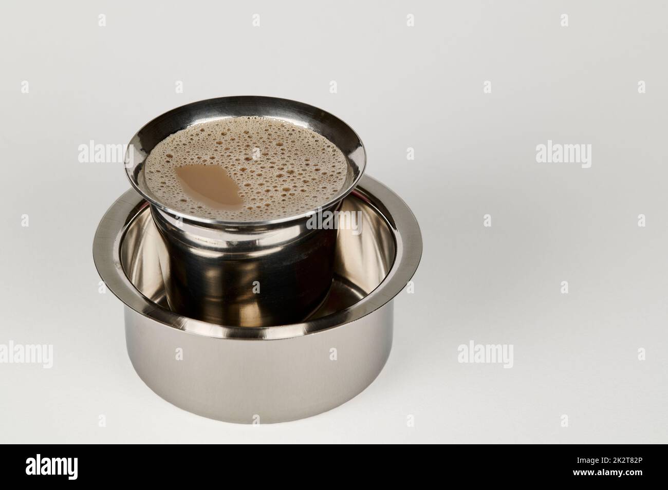 South Indian filter coffee on white Stock Photo Alamy