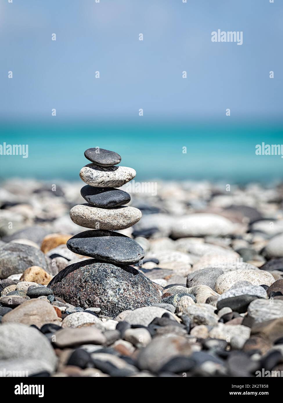 Zen balanced stones stack Stock Photo