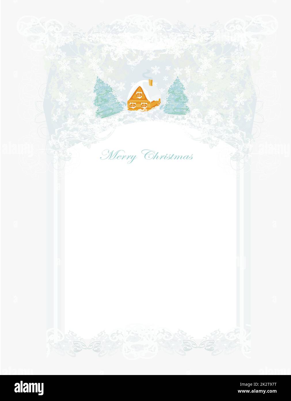 Abstract christmas tree card Stock Photo
