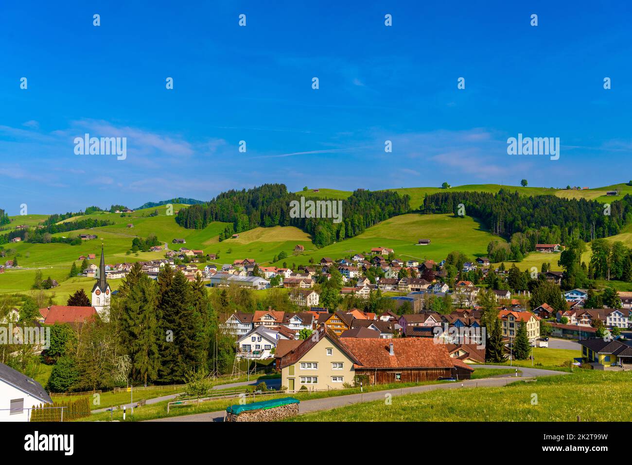 Village Schoenengrund in Hinterland, Appenzell Ausserrhoden, Switz Stock Photo