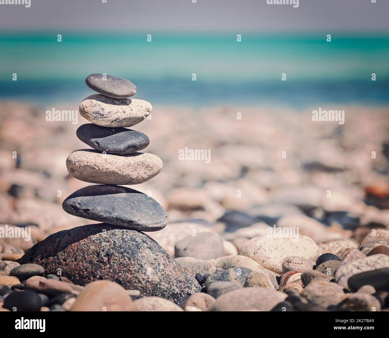 Zen balanced stones stack Stock Photo Alamy