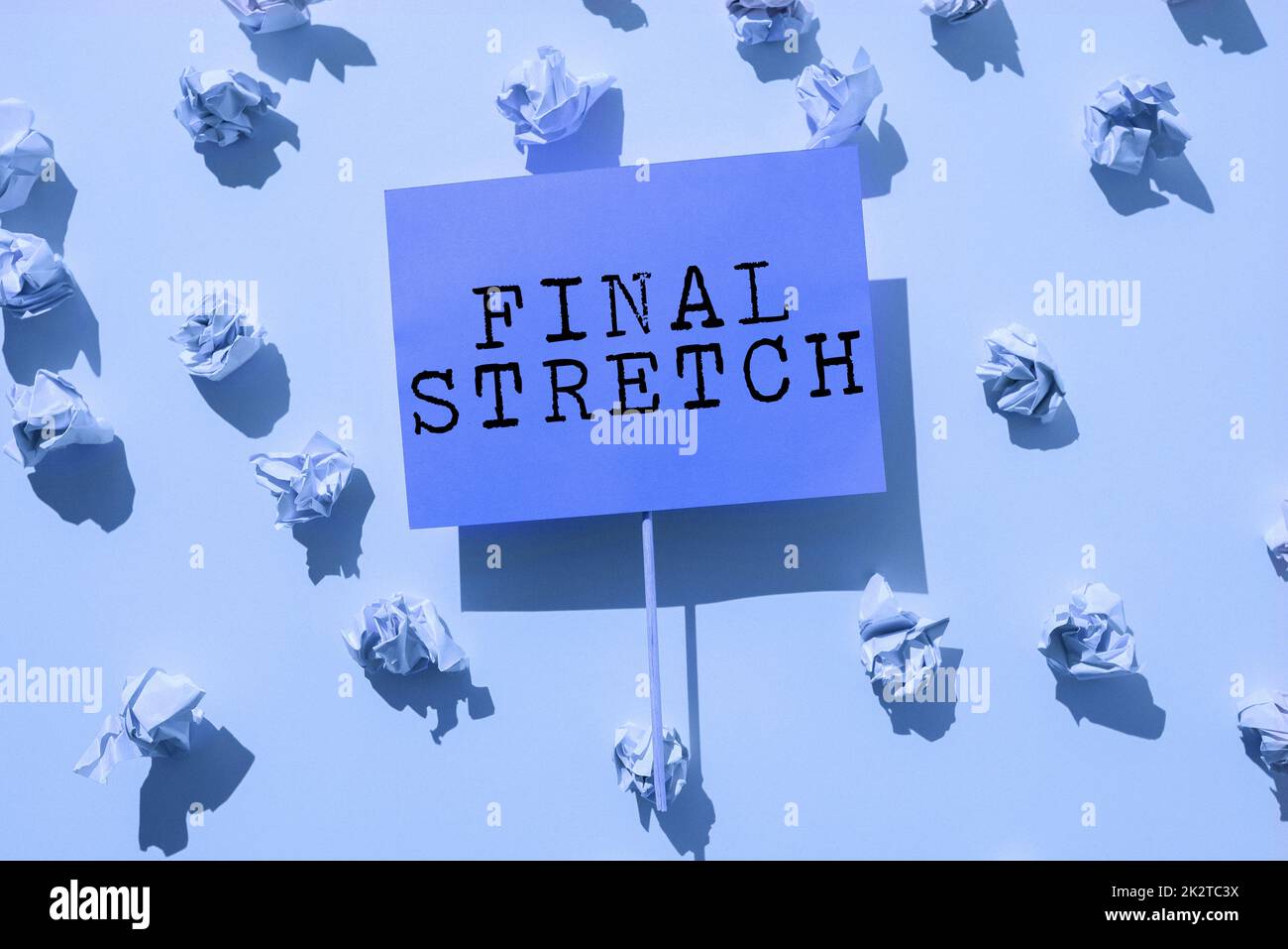 Text sign showing Final Stretch. Business concept Last Leg Concluding ...