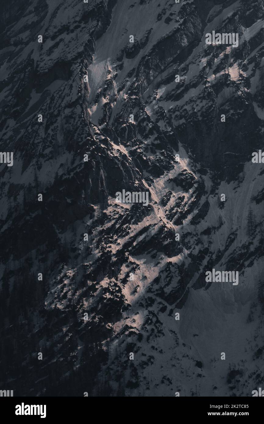 Aerial view snowy alps peaks hi-res stock photography and images - Alamy
