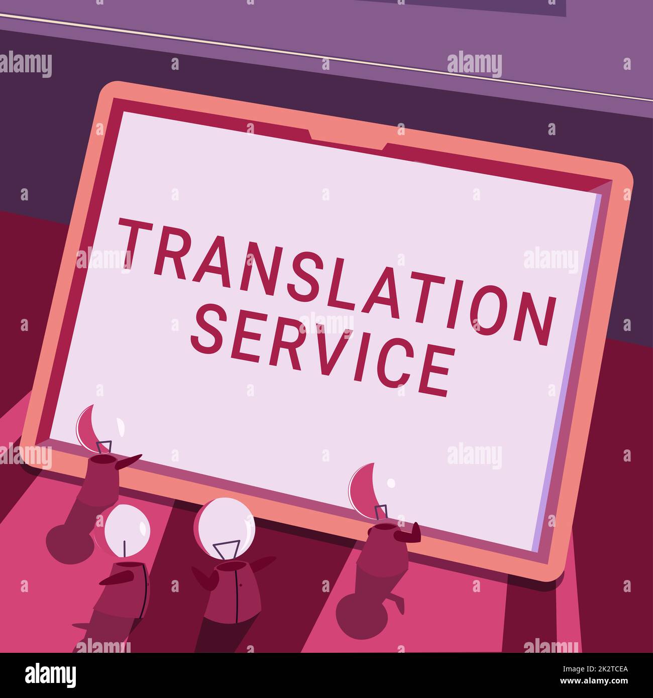 Text caption presenting Translation Service. Word for the Equivalent