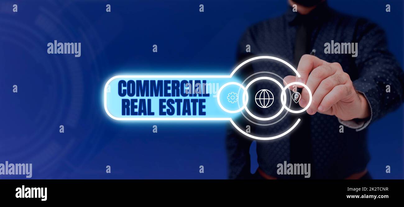 Conceptual caption Commercial Real Estate. Business concept