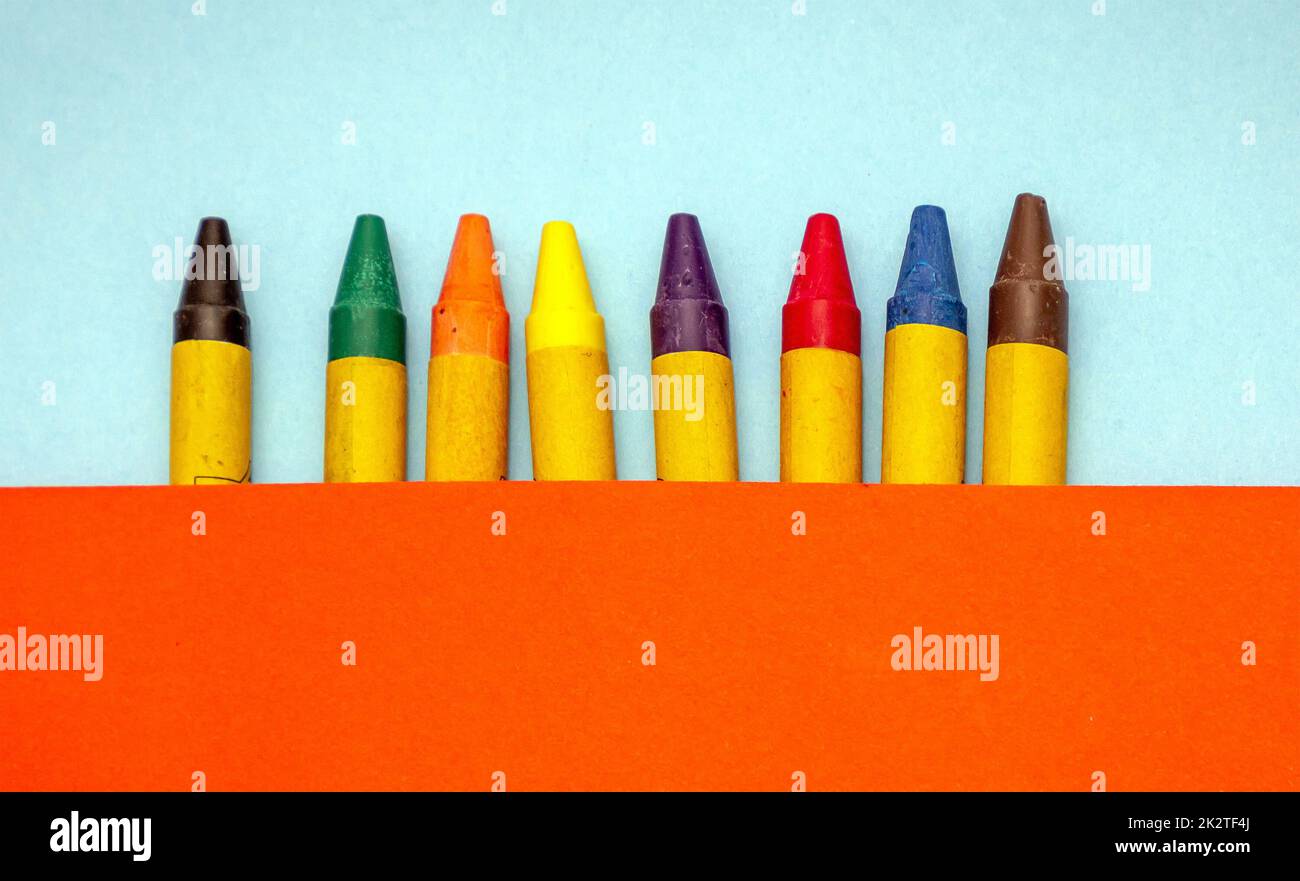 Crayon pencils for school children Stock Photo Alamy