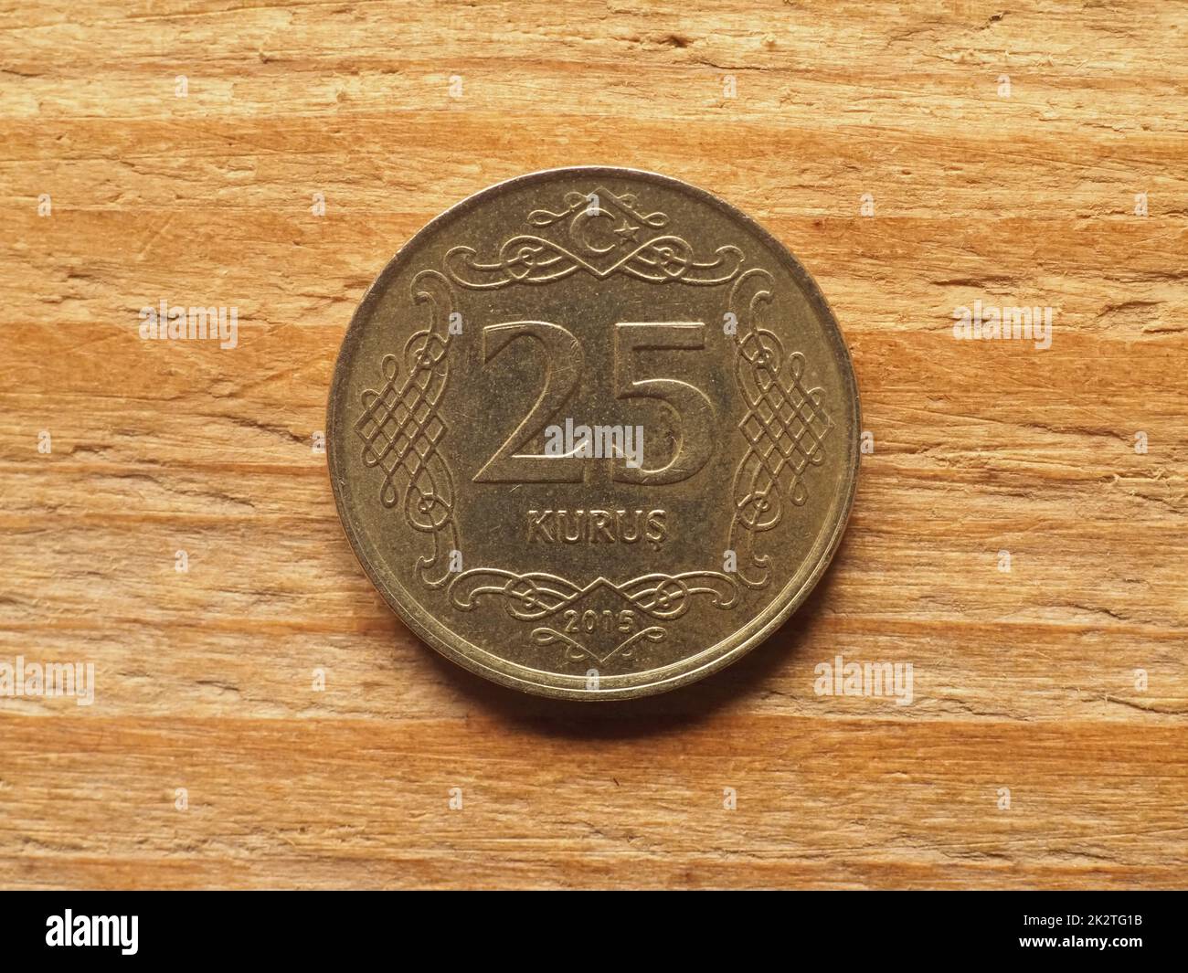 25 kurus coin, Turkey Stock Photo - Alamy