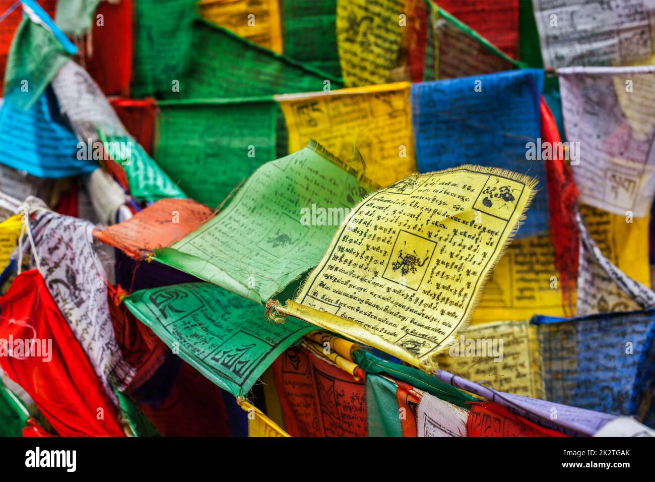 Tibetan Buddhism prayer flags lungta Stock Photo Alamy