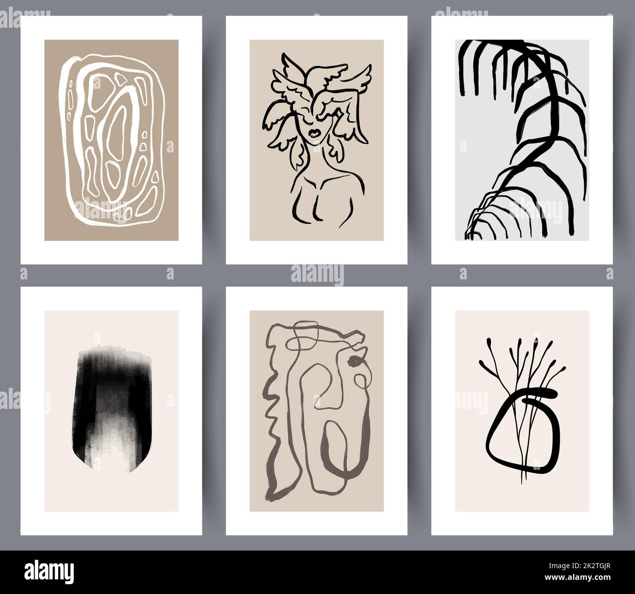 Printable Scandinavian wall art set Stock Photo Alamy