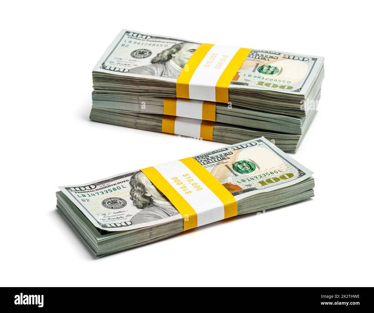 Bundles Of 100 Us Dollars 2013 Edition Banknotes Stock Photo Alamy