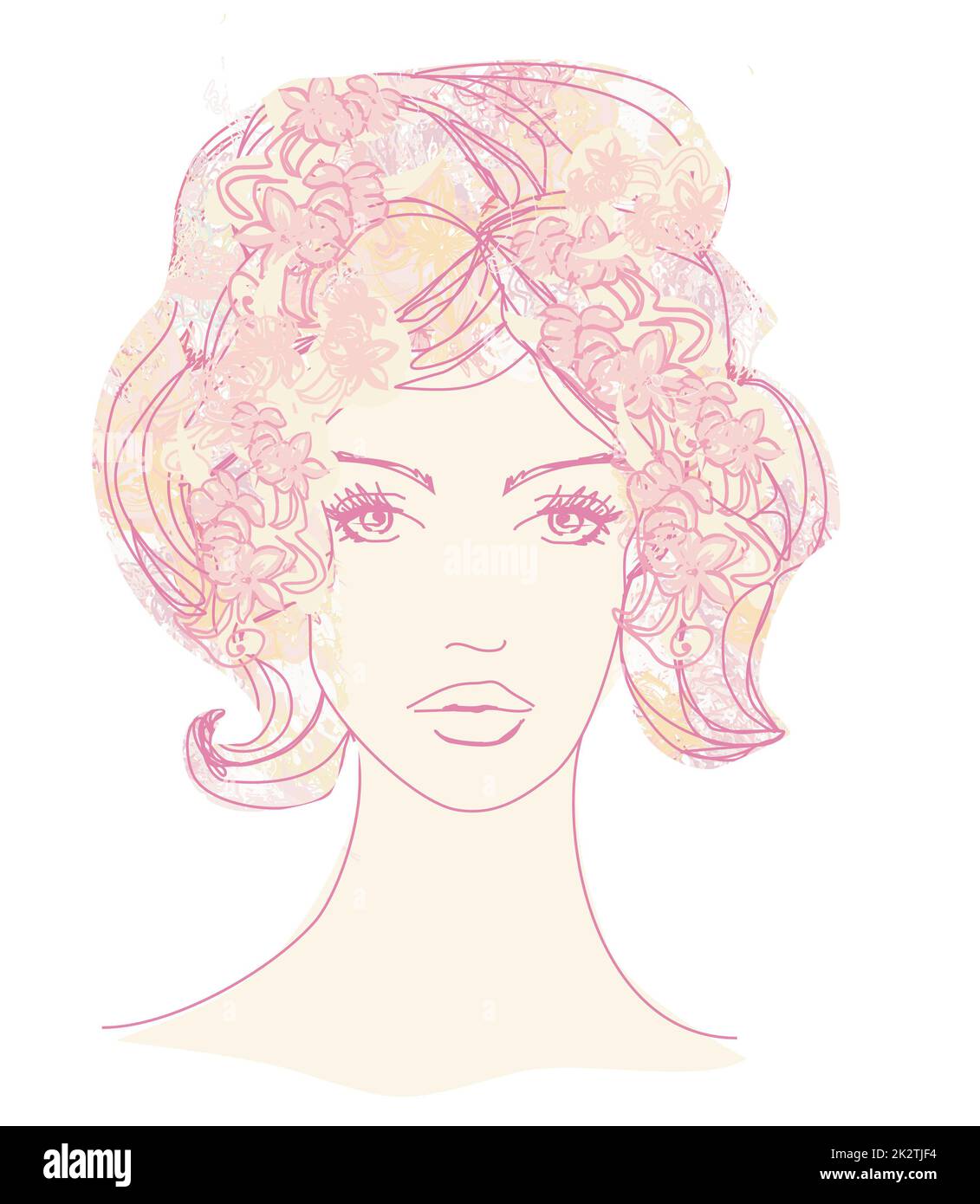 Pink portrait woman Cut Out Stock Images & Pictures - Alamy