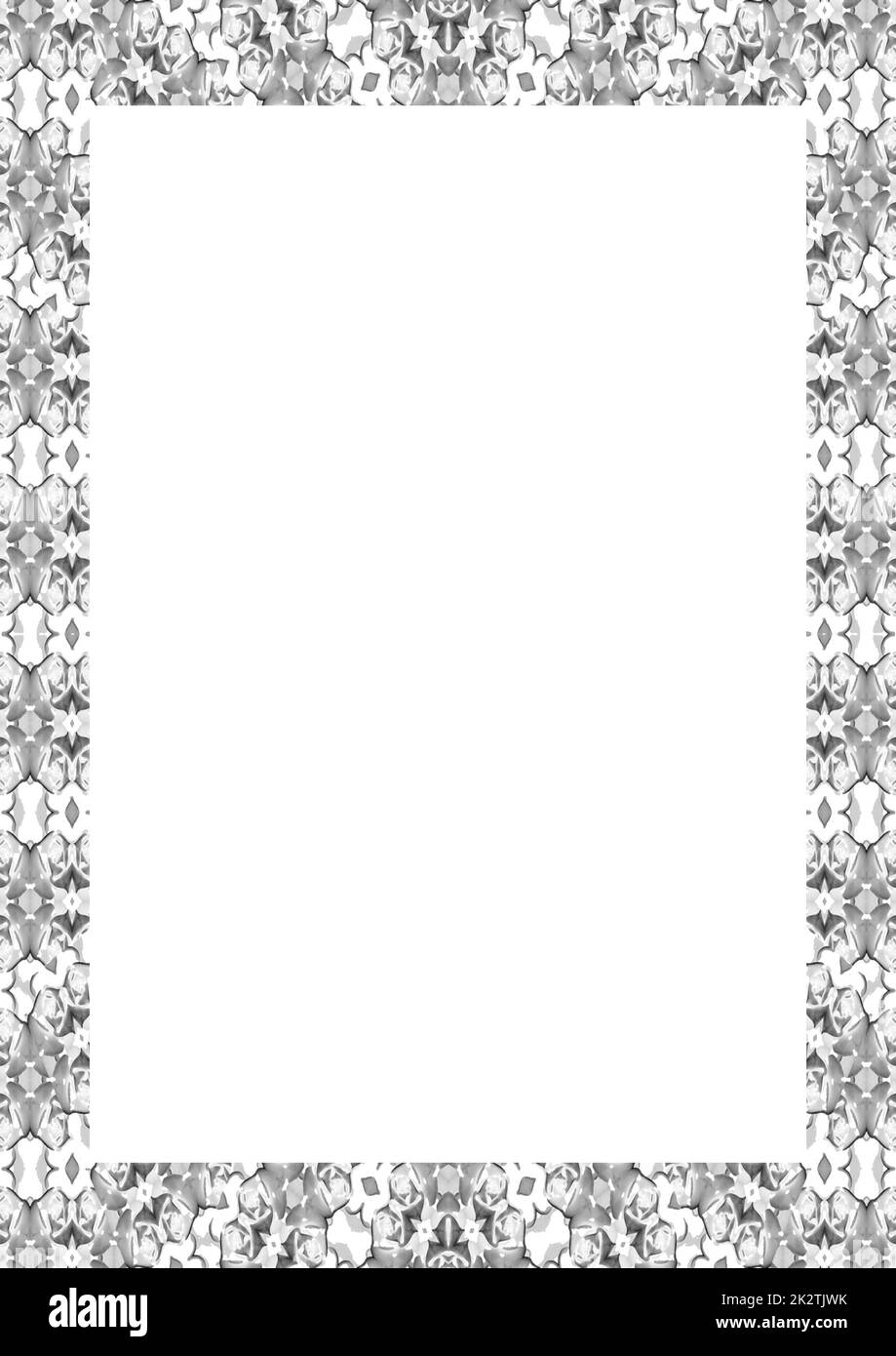 White Background With Patterned Borders Stock Photo