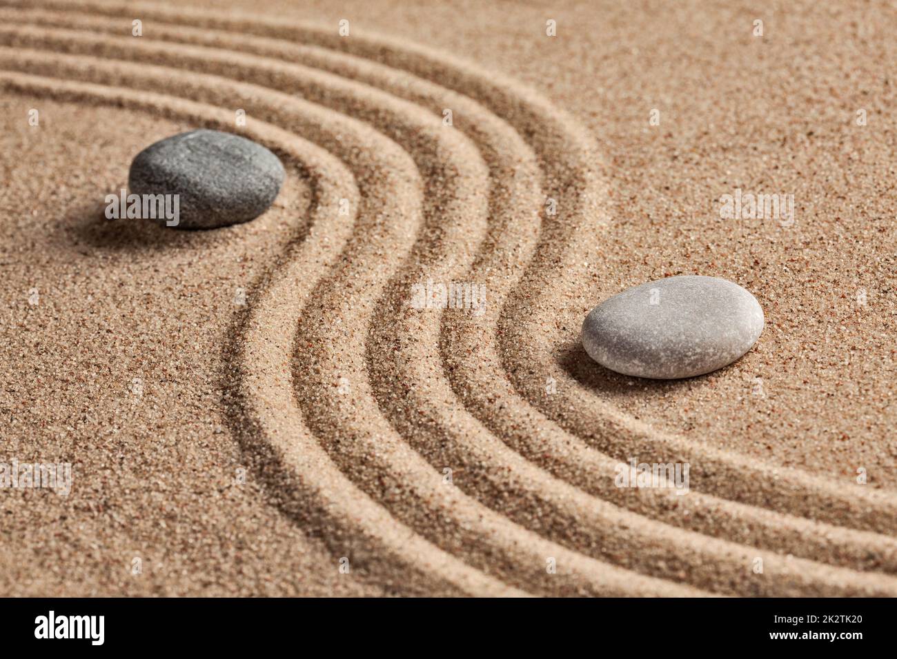 Japanese Zen stone garden Stock Photo