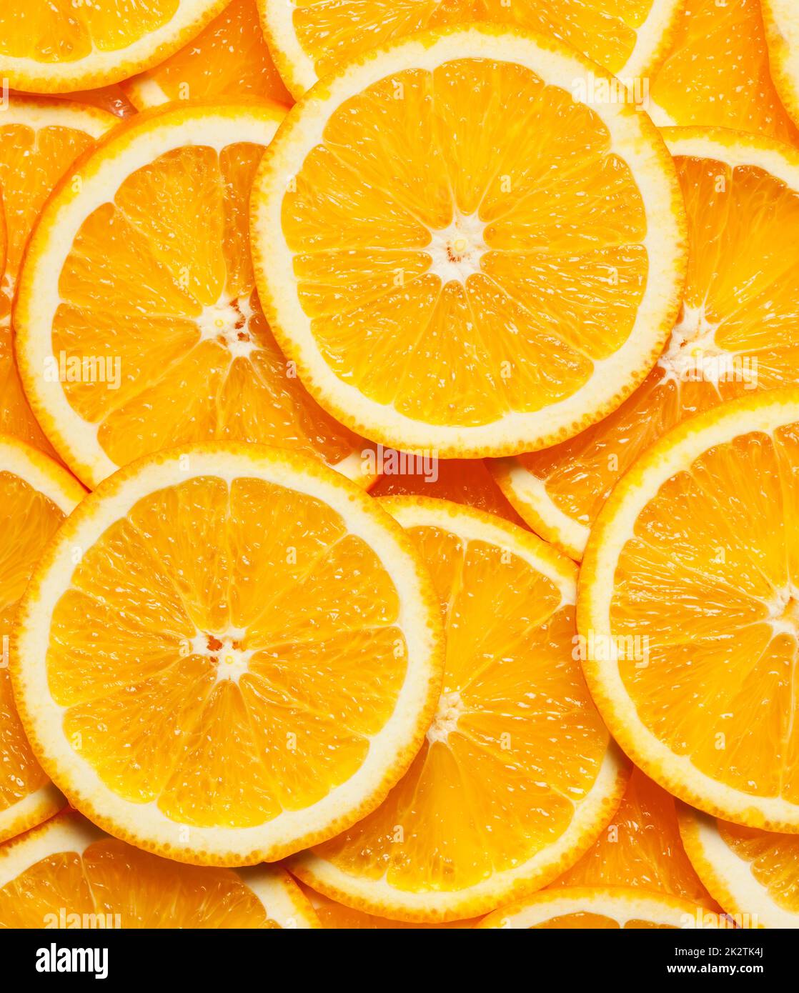 Colorful orange fruit slices Stock Photo