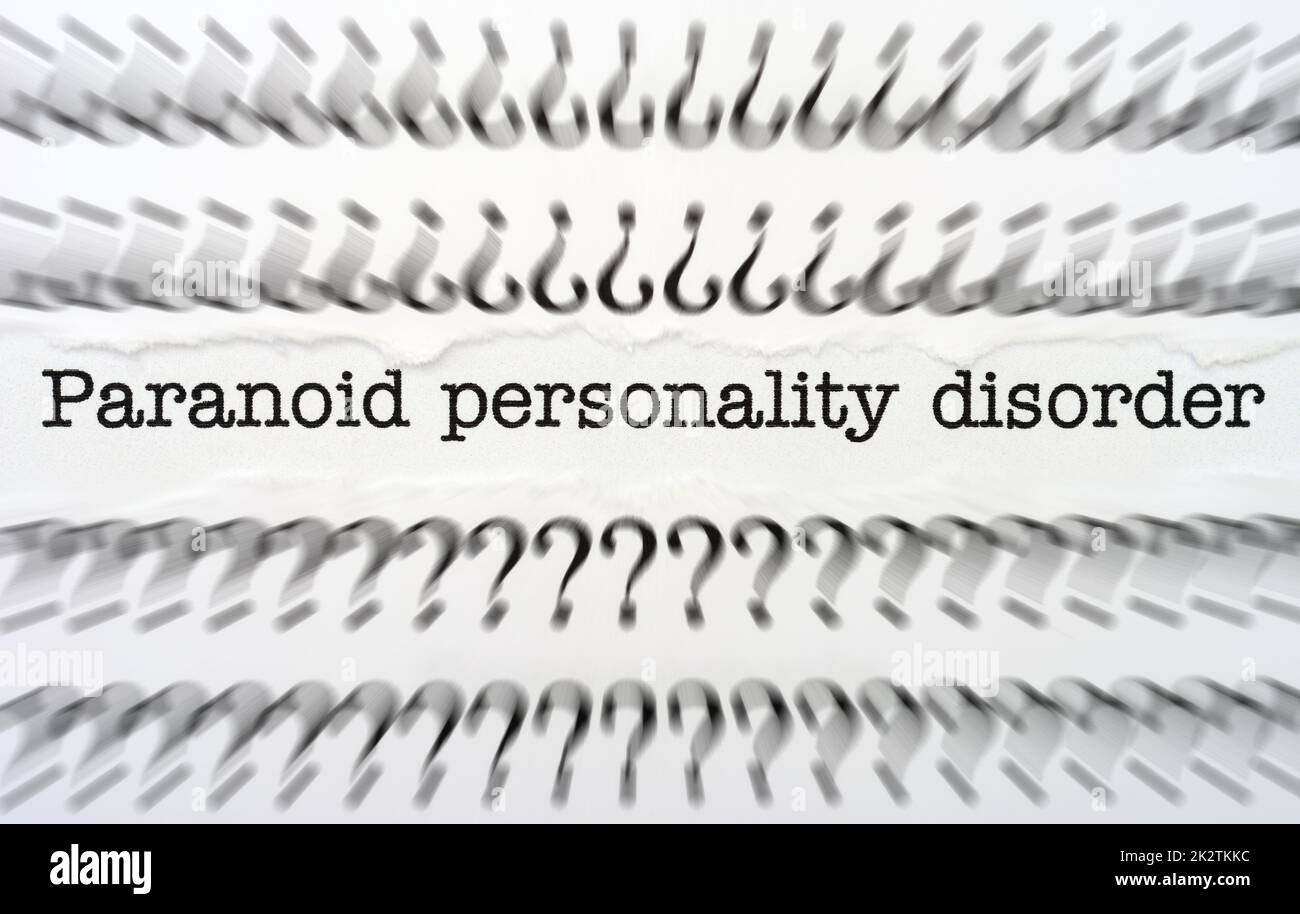 Paranoid personality disorder Stock Photo