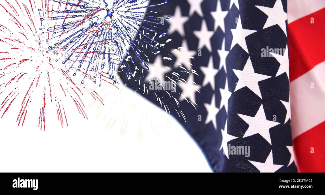 United States flag. Independence day. USA celebrate 4th July. Stock Photo