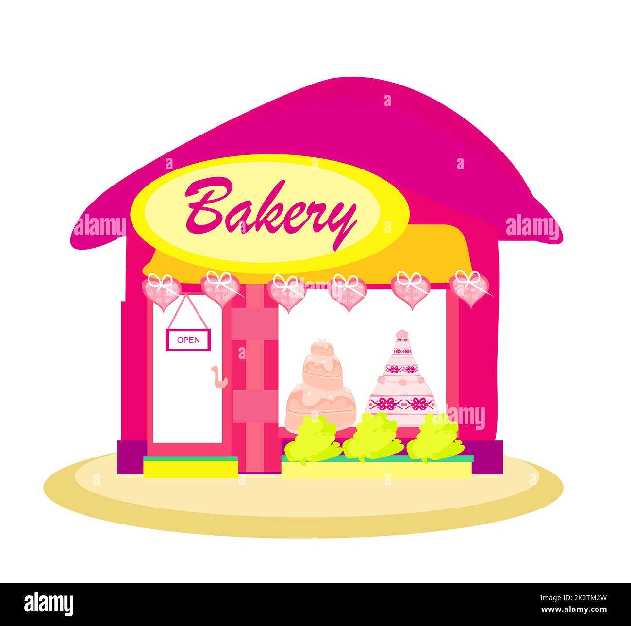 illustration of bakery shop Stock Photo