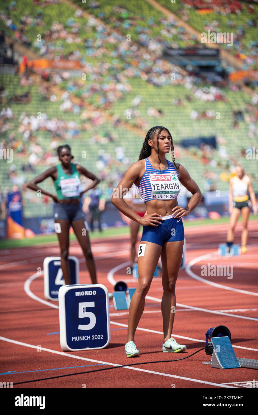 Nicole Yeargin participating in the 400 meters of the European