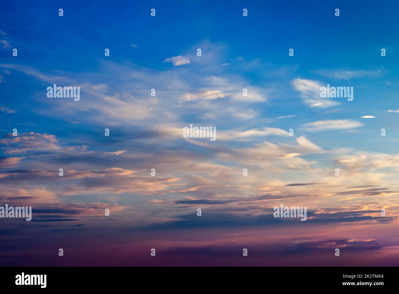 Evening sky with clouds Stock Photo