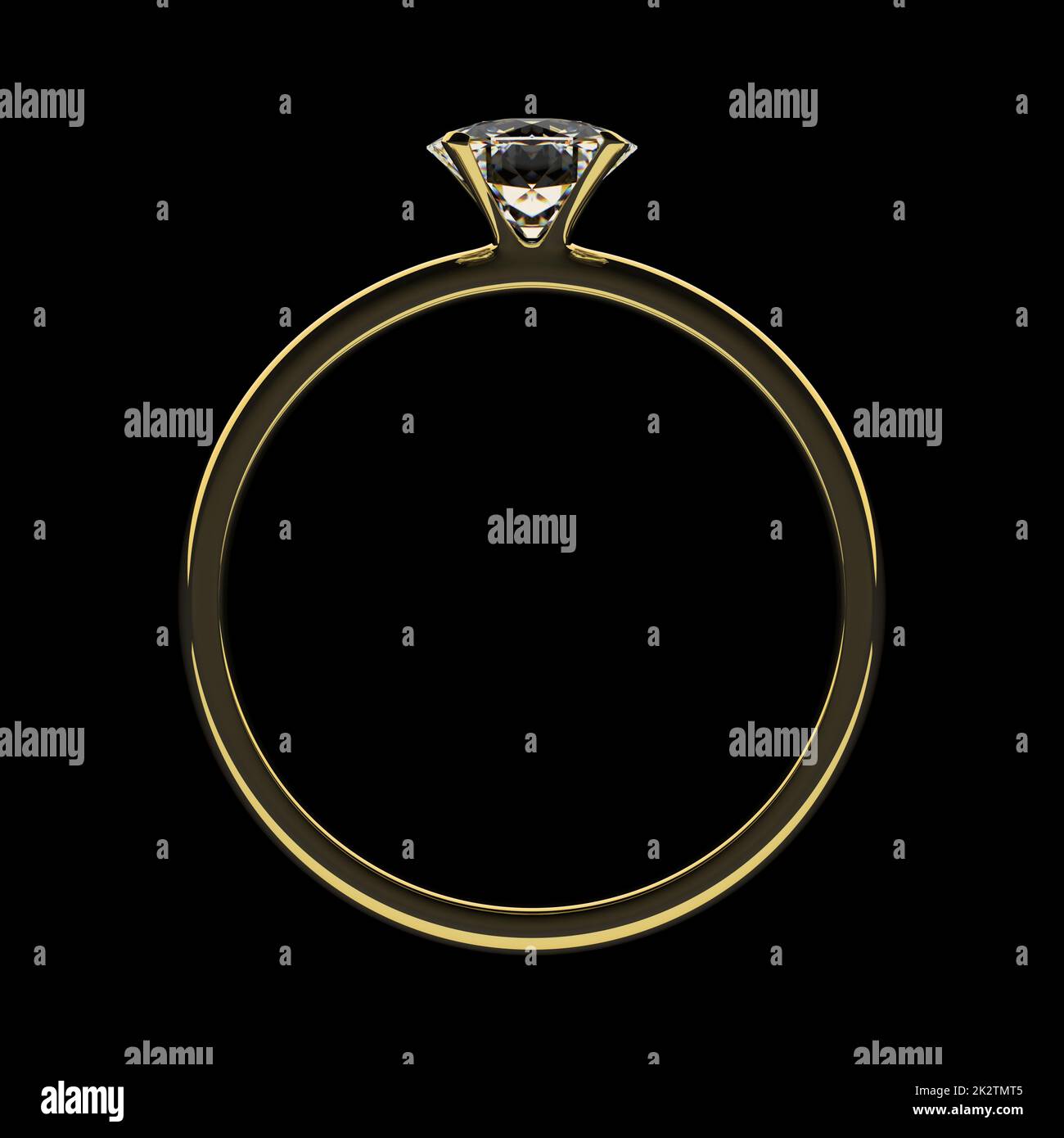 Golden ring with diamond Stock Photo Alamy