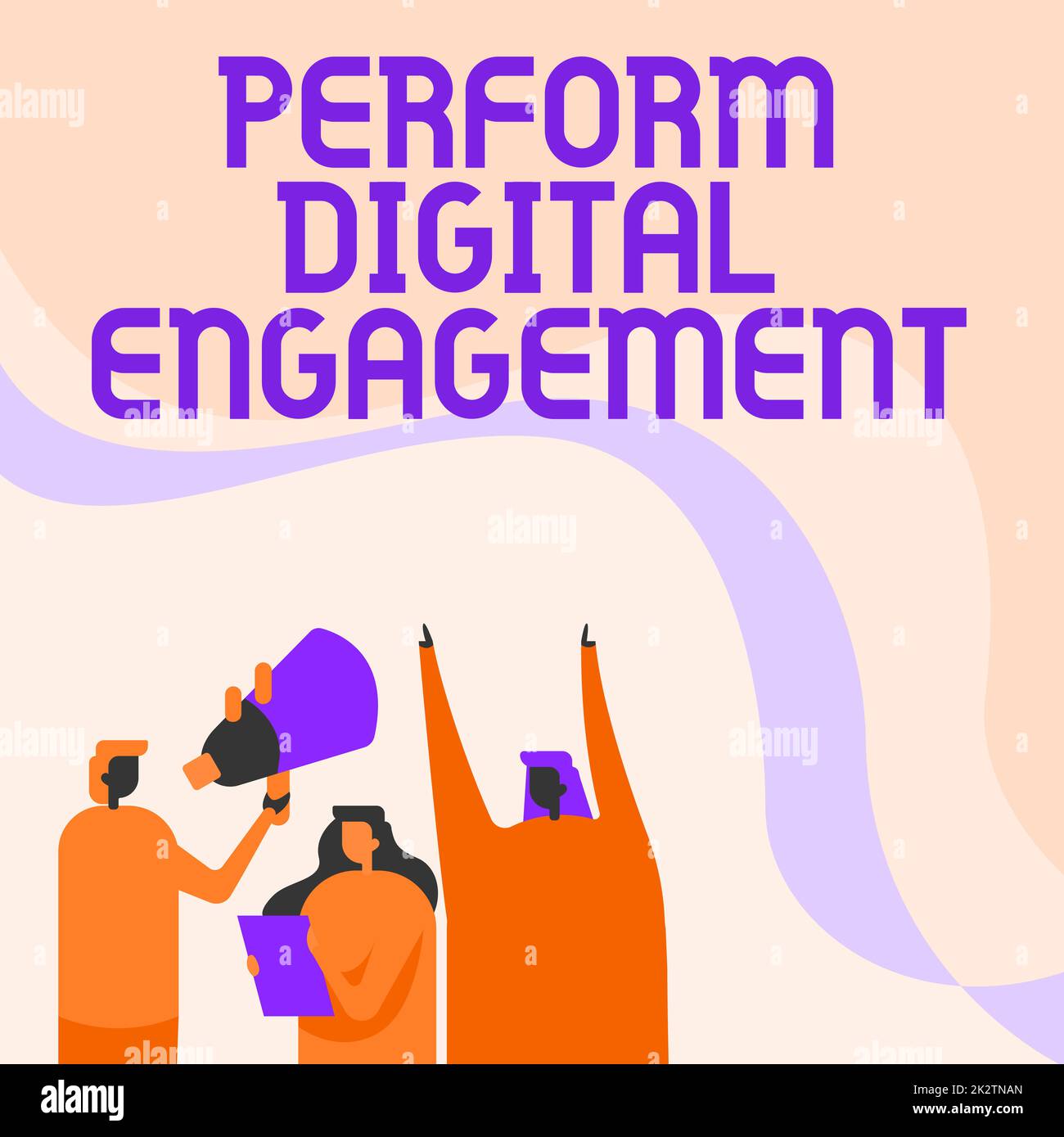 Conceptual caption Perform Digital Engagement. Business approach engage your audience Crowd with