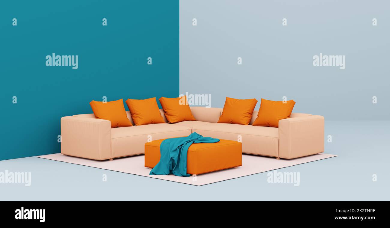 3d Abstract interior. Interior template. Stock Photo