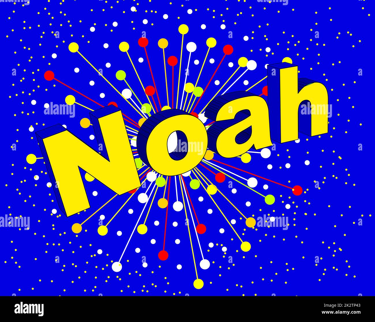 Baby Boy Name Noah On Abstract Background Stock Photo - Alamy
