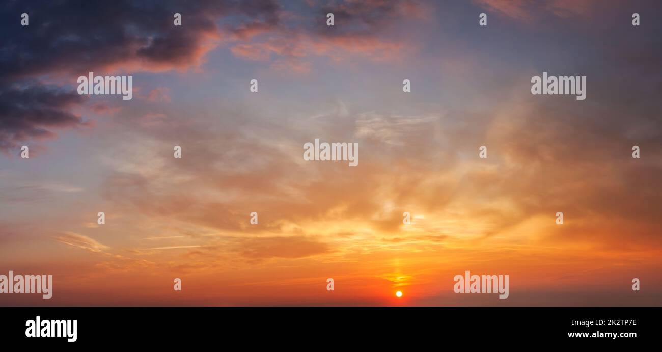 Evening sky with clouds Stock Photo
