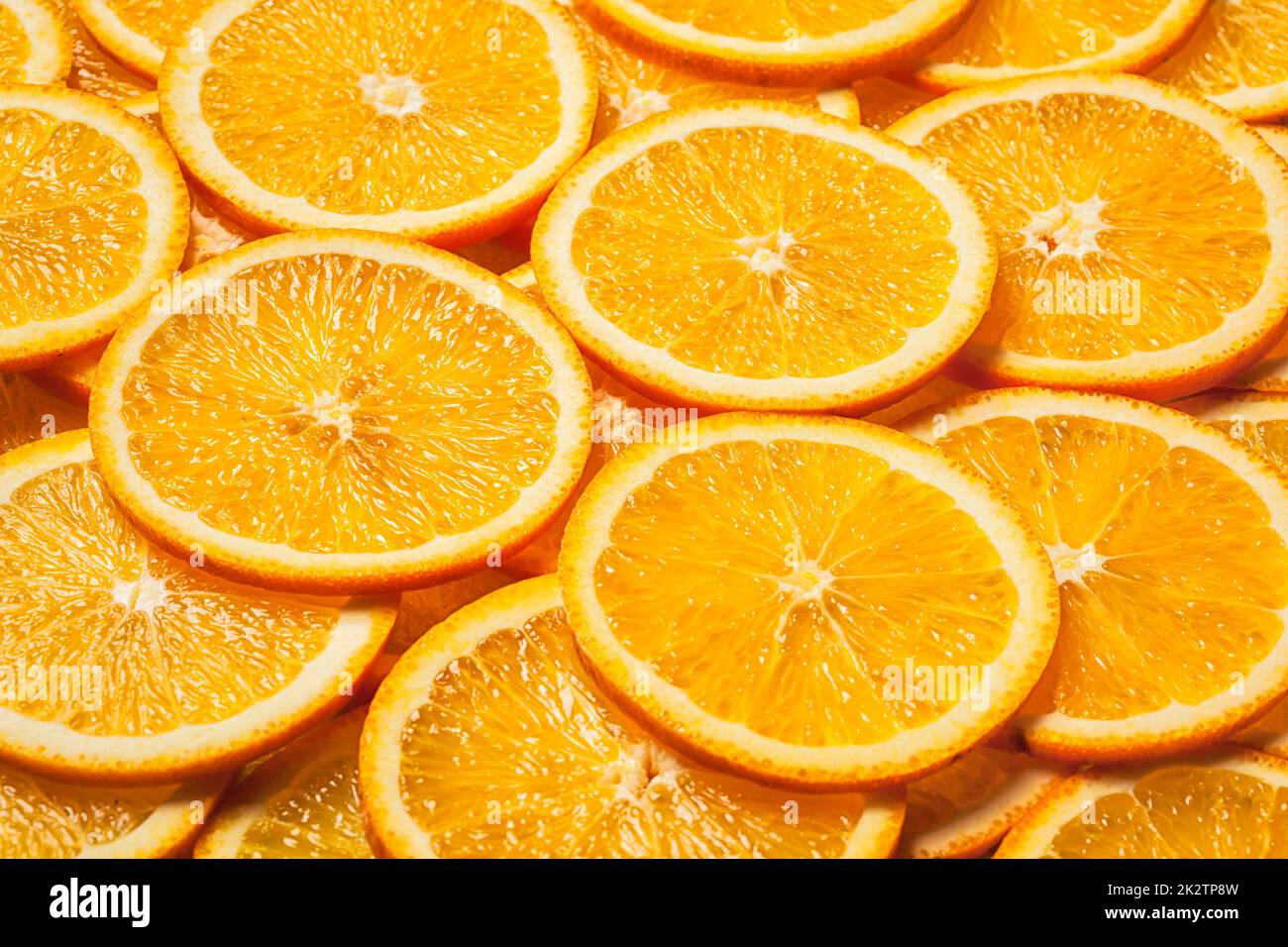 Colorful orange fruit slices Stock Photo