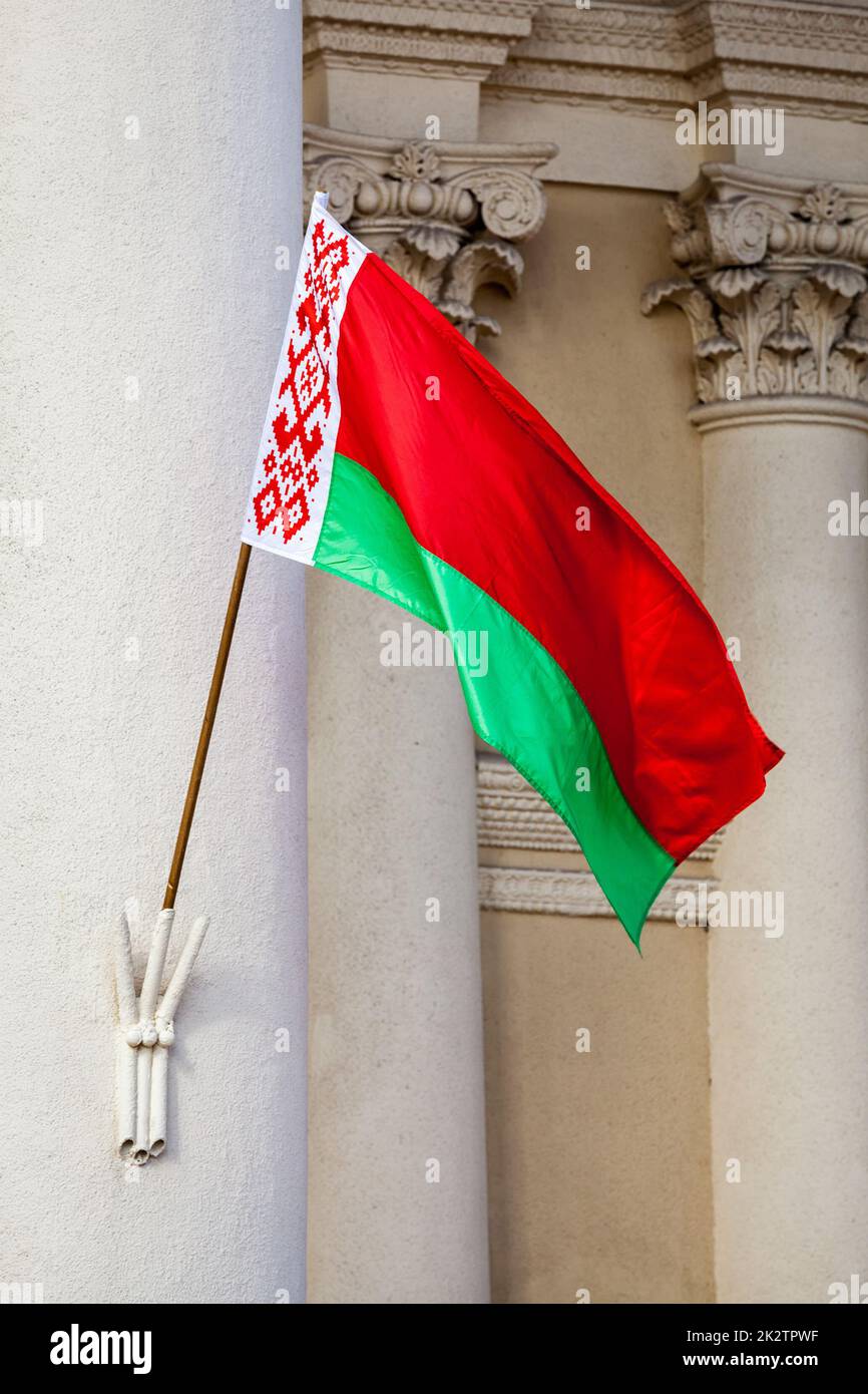 Belarusian national flag Stock Photo