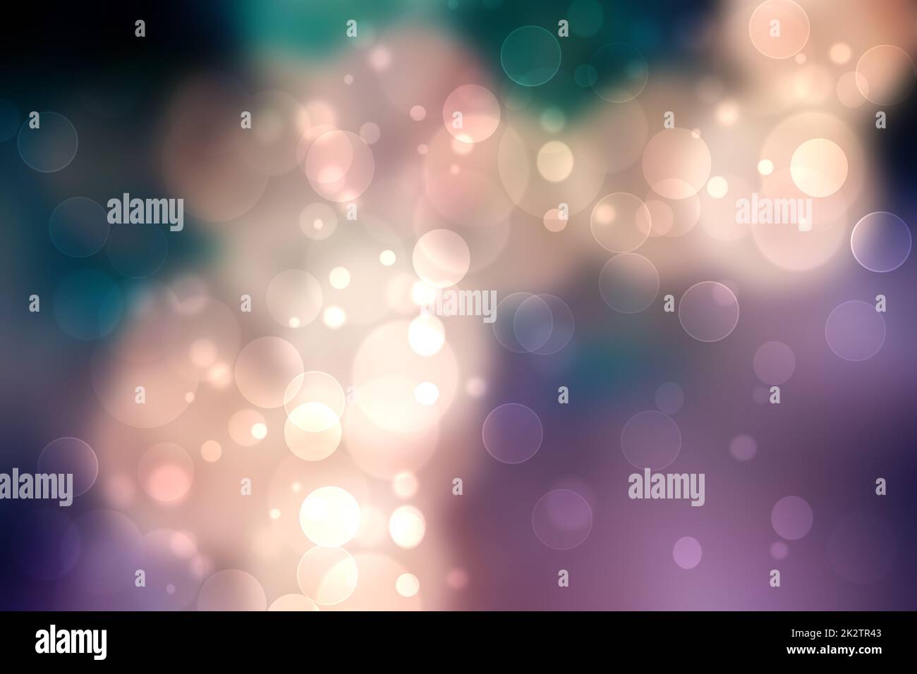 Abstract gradient colorful blue turquoise pink shiny blurred background texture with circular bokeh lights. Beautiful backdrop. Space for design. Stock Photo