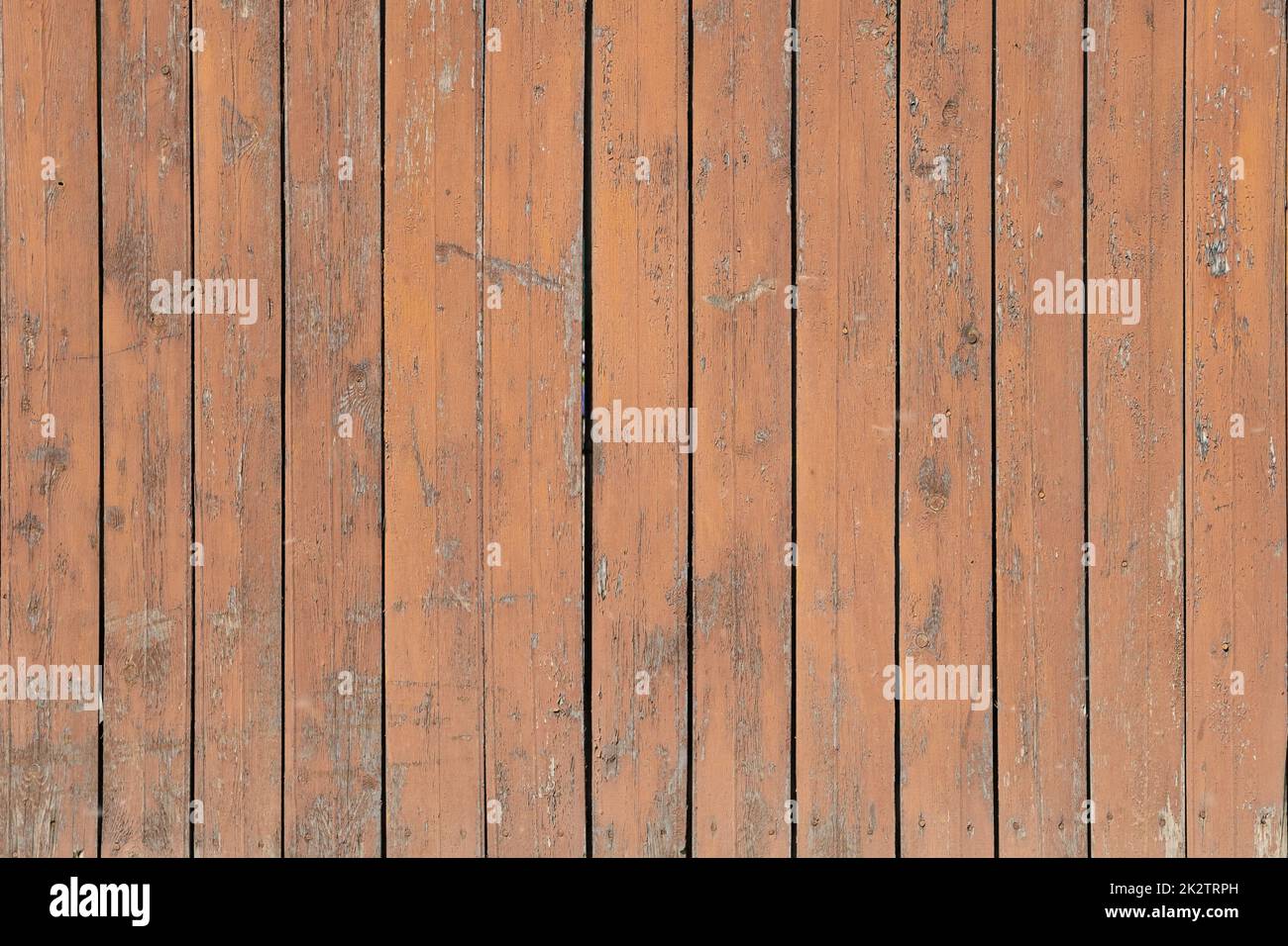 A background of aged wooden plank wall Stock Photo