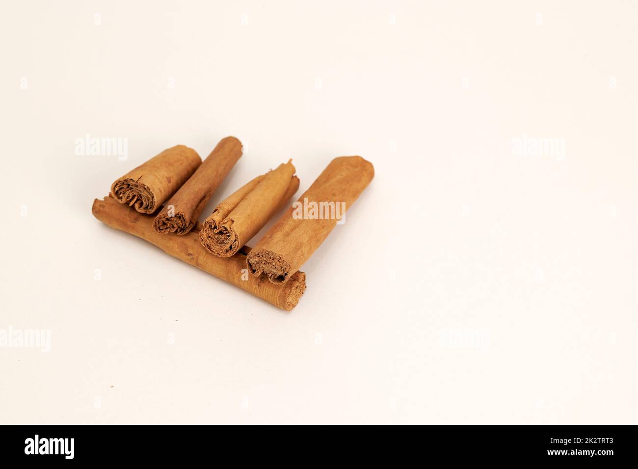 Cinnamon sticks on white Stock Photo