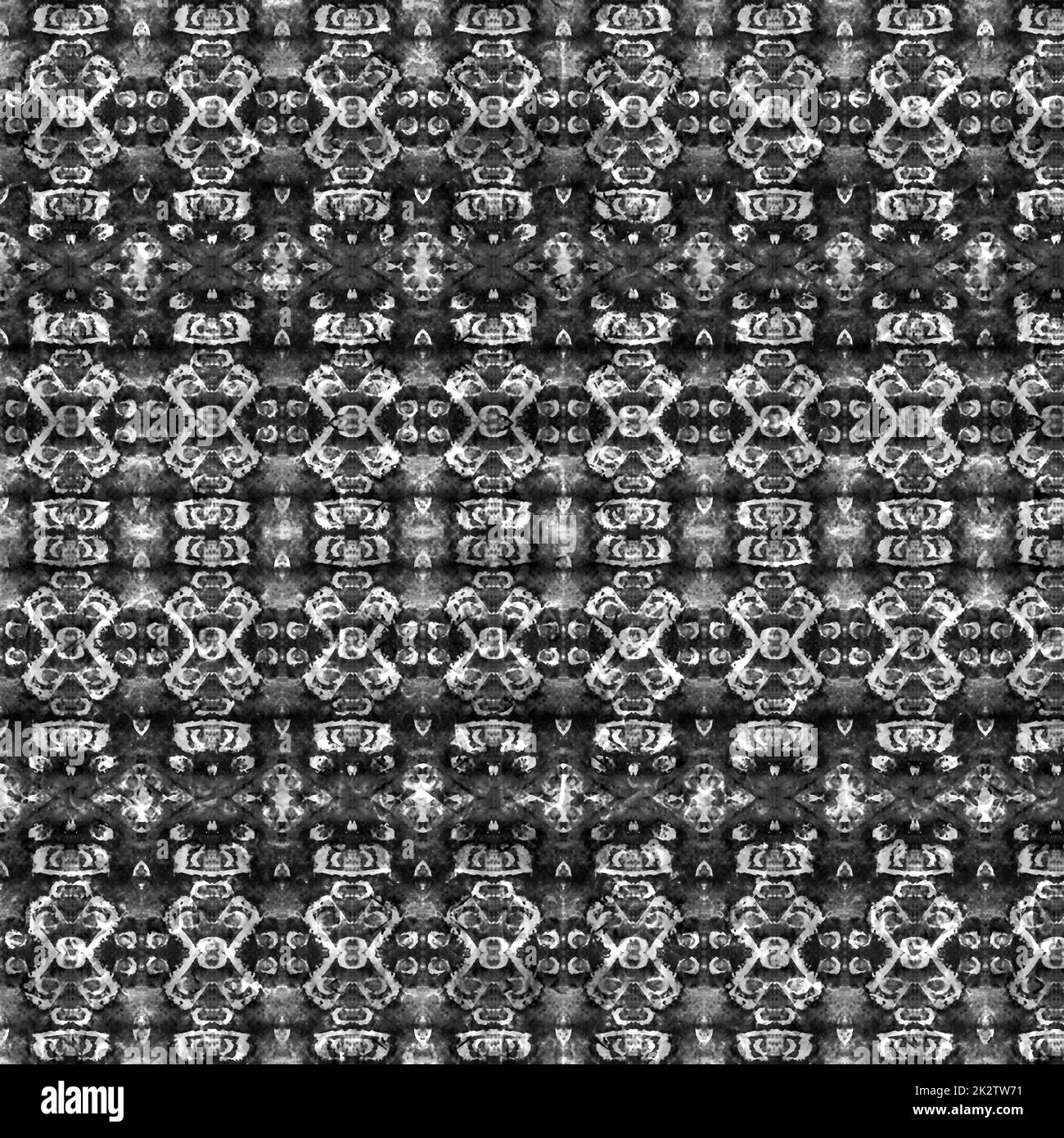 Black and White Geometric Ornate Pattern Stock Photo