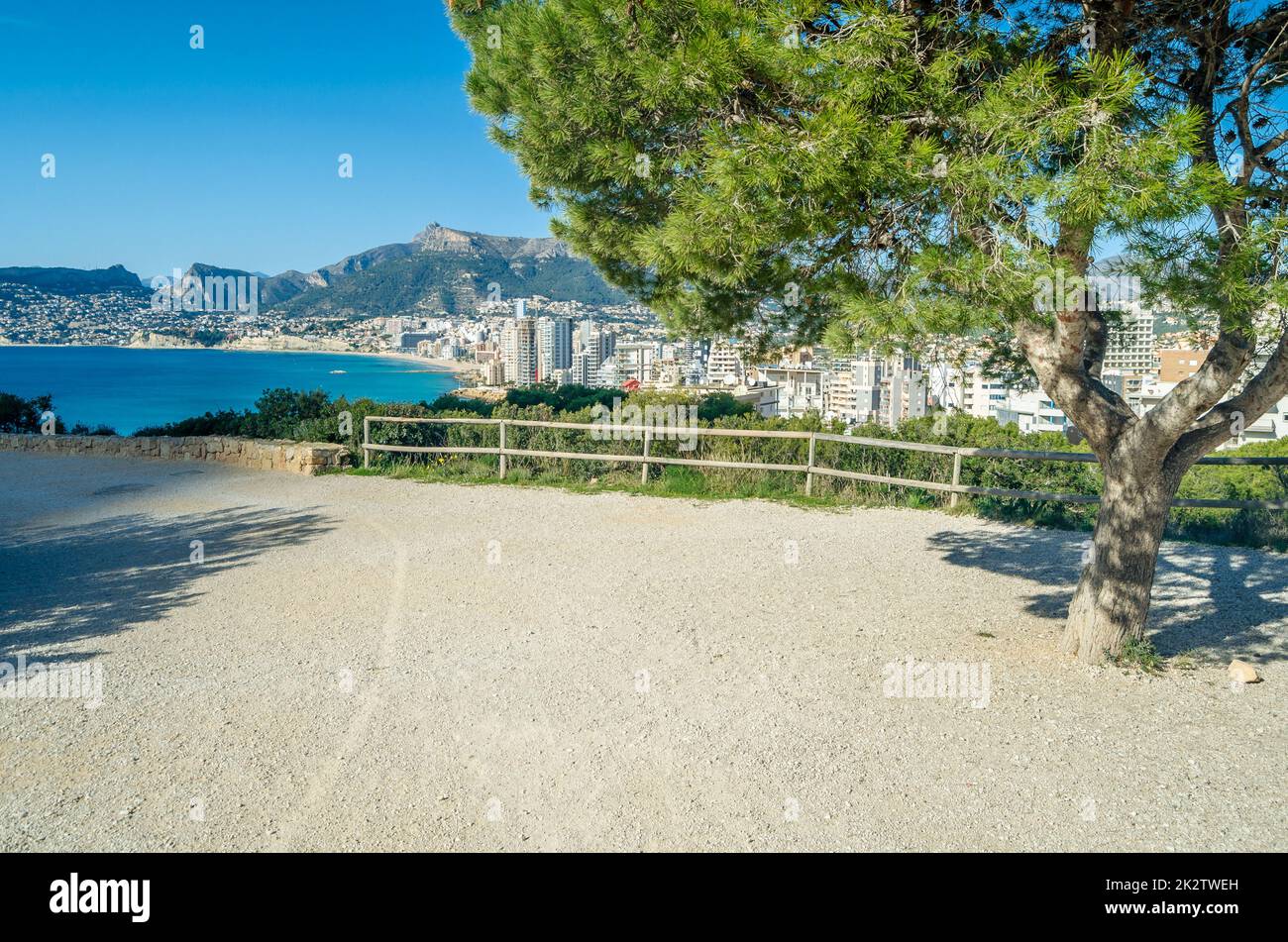 View from the Penon de Ifach Natural Park in Calpe, Alicante province, Valencian Community, Spain Stock Photo