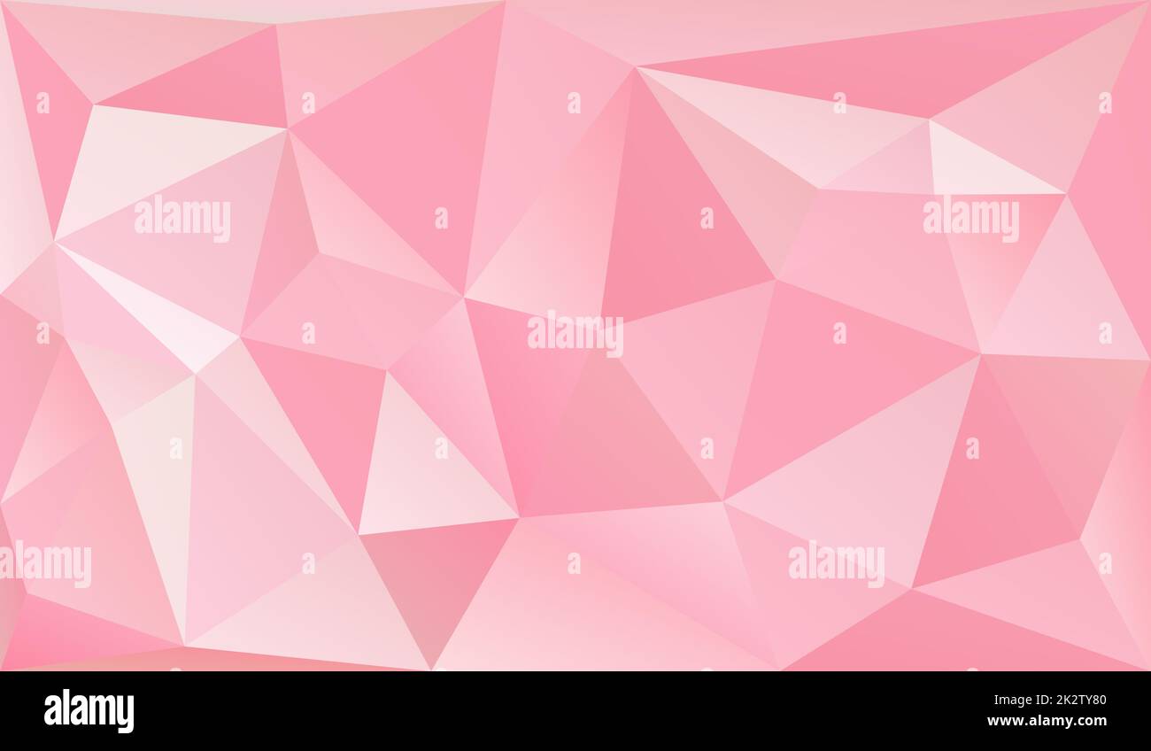 Low poly romantic pink background Stock Photo