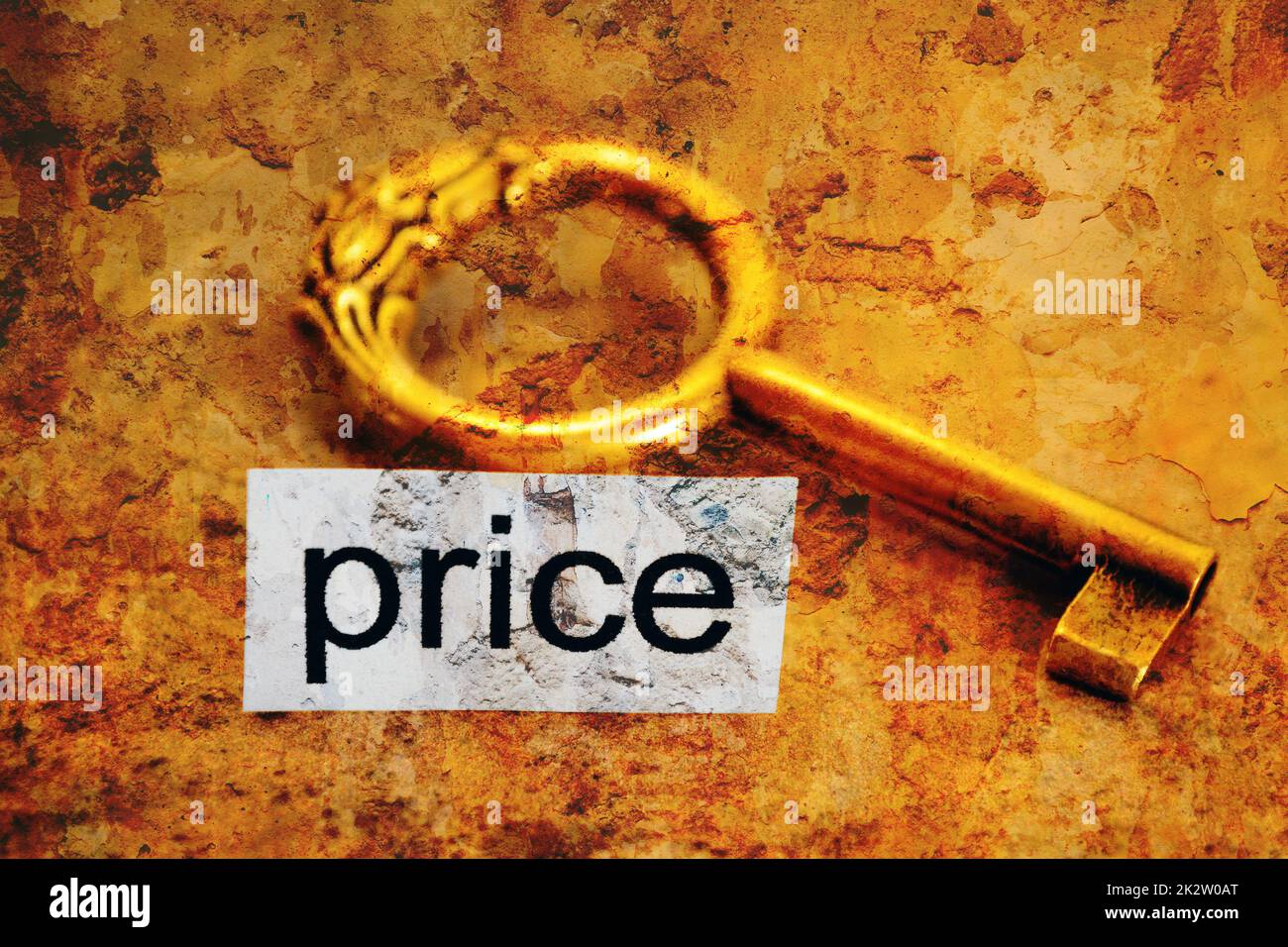 Price and golden key Stock Photo Alamy